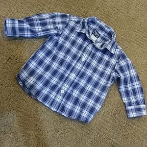 *Like new* Oshkosh plaid button down shirt, 18mos